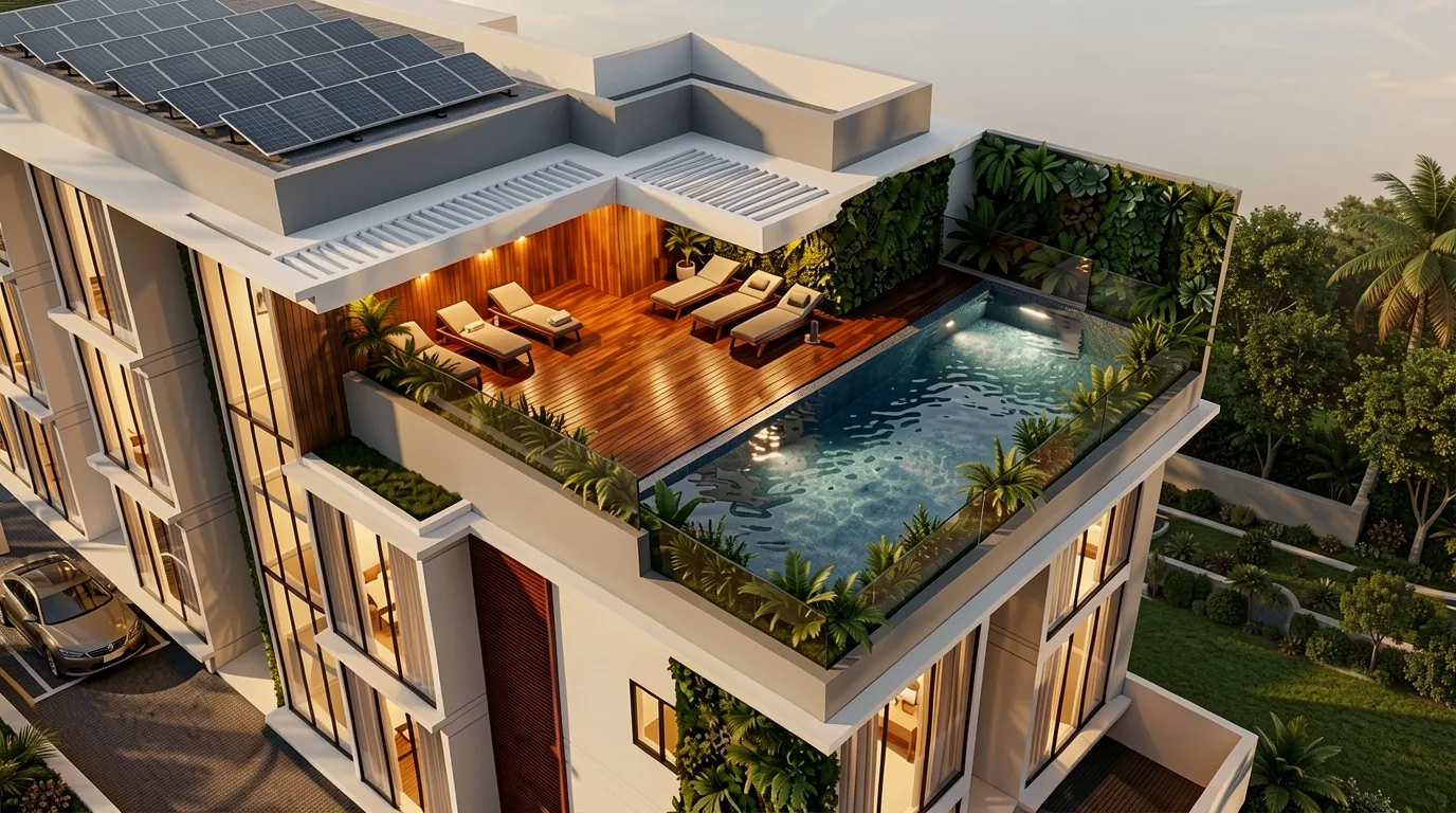 Oslo Haven rooftop pool